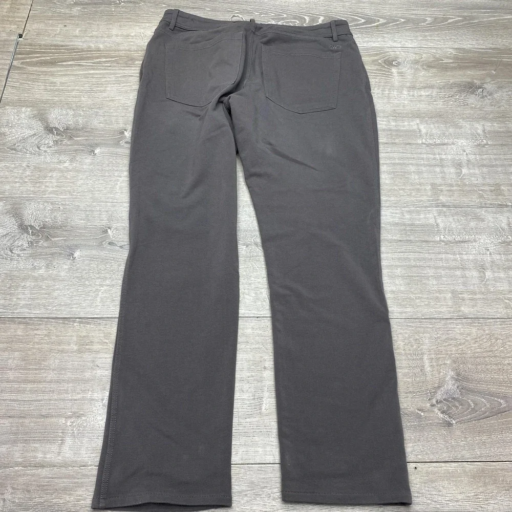 Swet Tailor Pants Mens 33x30‎ Gray Stretch Knit Chino Casual 5 Pocket Travel